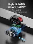 DELI παλμικό κατσαβίδι μπαταρίας DE-QZ20-1D2, Brushless, 20V, 2x 2Ah, 200N.m 10