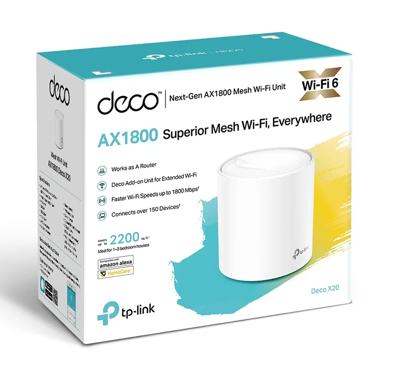 TP-LINK access point Deco X20, mesh WiFi 6, AX1800, Dual Band, Ver. 2.0 7 TP-LINK access point Deco X20, mesh WiFi 6, AX1800, Dual Band, Ver. 2.0 - Image 5