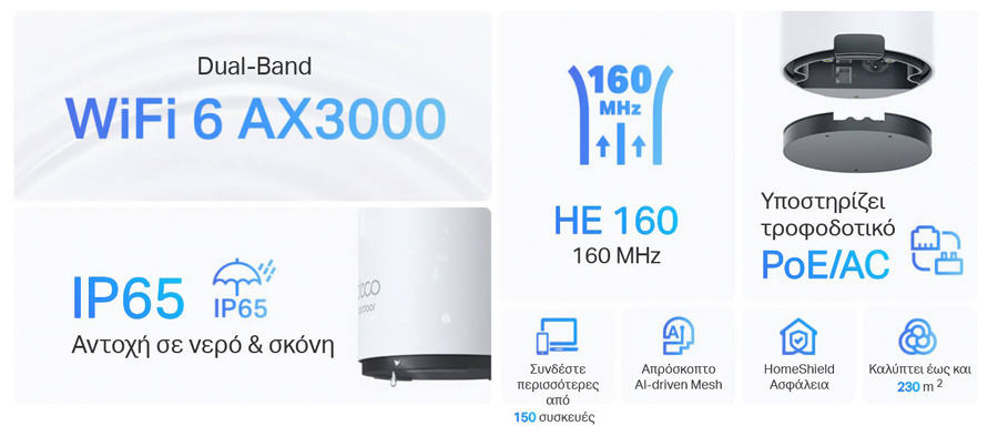 TP-LINK Whole Home Mesh Deco X50-Outdoor AX3000 Dual-Band Wi-Fi 6, Ver.1 5 TP-LINK Whole Home Mesh Deco X50-Outdoor AX3000 Dual-Band Wi-Fi 6, Ver.1 - Image 3