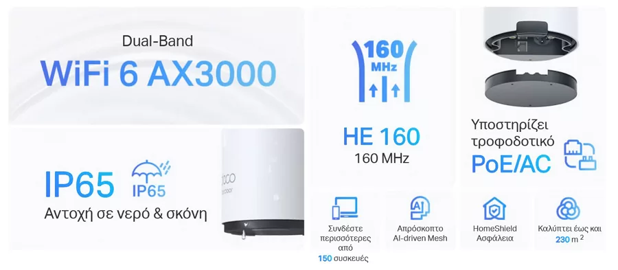 TP-LINK Whole Home Mesh Deco X50-Outdoor AX3000 Dual-Band Wi-Fi 6, Ver.1 5 TP-LINK Whole Home Mesh Deco X50-Outdoor AX3000 Dual-Band Wi-Fi 6, Ver.1 - Image 3