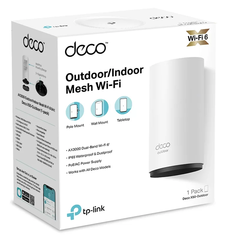 TP-LINK Whole Home Mesh Deco X50-Outdoor AX3000 Dual-Band Wi-Fi 6, Ver.1 11 TP-LINK Whole Home Mesh Deco X50-Outdoor AX3000 Dual-Band Wi-Fi 6, Ver.1 - Image 9