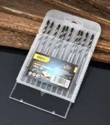 DELI σετ τρυπάνια DH-BWZ003-E1 για τοίχο/μέταλλο/ξύλο, 45# YG6X, 3x80mm, κυλινδρικό, 10τμχ 2