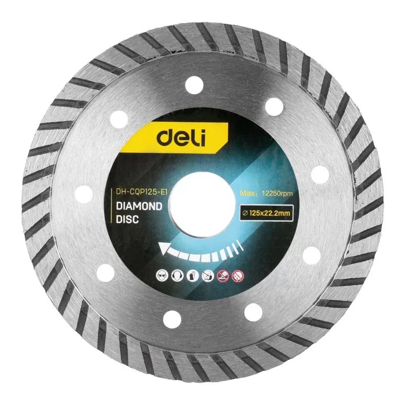 DELI δίσκος κοπής διαμαντέ DH-CQP125-E1, δομικών υλικών, 125mm, 12250rpm 3 DELI δίσκος κοπής διαμαντέ DH-CQP125-E1, δομικών υλικών, 125mm, 12250rpm
