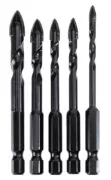 DELI σετ τρυπάνια DH-CZZ005-ED2 για γυαλί, 40Cr YG6X, 4/5/6/8/10mm, εξάγωνο, 5τμχ
