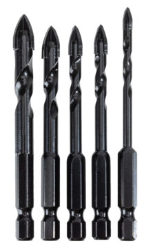 DELI σετ τρυπάνια DH-CZZ005-ED2 για γυαλί, 40Cr YG6X, 4/5/6/8/10mm, εξάγωνο, 5τμχ