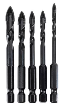 DELI σετ τρυπάνια DH-CZZ005-ED2 για γυαλί, 40Cr YG6X, 4/5/6/8/10mm, εξάγωνο, 5τμχ