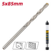 DELI τρυπάνι DH-JGZ050-E1 για τοίχο, 40Cr YG6, 5x85mm, κυλινδρικό 2