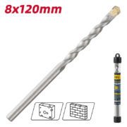 DELI τρυπάνι DH-JGZ080-E1 για τοίχο, 40Cr YG6, 8x120mm, κυλινδρικό 2