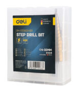 DELI σετ κωνικά τρυπάνια DH-JTZ0003-ED1 για μέταλλο, HSS 4241, 4-12/4-20/4-32mm, κυλινδρικό, 3τμχ 3
