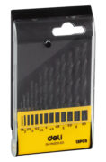 DELI σετ τρυπάνια DH-MHZ013-ED1 για σίδηρο HSS, 1.5-6.5mm DIN 338, 13τμχ