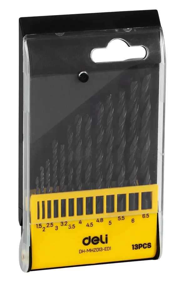 DELI σετ τρυπάνια DH-MHZ013-ED1 για σίδηρο HSS, 1.5-6.5mm DIN 338, 13τμχ 3 DELI σετ τρυπάνια DH-MHZ013-ED1 για σίδηρο HSS, 1.5-6.5mm DIN 338, 13τμχ