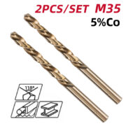 DELI σετ τρυπάνια DH-MHZ020-E2 για μέταλλο, M35 HSS 5% κοβαλτίου, DIN 388, 2x49mm, κυλινδρικό, 2τμχ 2