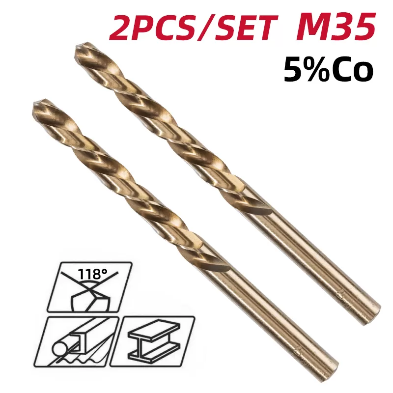 DELI σετ τρυπάνια DH-MHZ020-E2 για μέταλλο, M35 HSS 5% κοβαλτίου, DIN 388, 2x49mm, κυλινδρικό, 2τμχ 4 DELI σετ τρυπάνια DH-MHZ020-E2 για μέταλλο, M35 HSS 5% κοβαλτίου, DIN 388, 2x49mm, κυλινδρικό, 2τμχ - Image 2