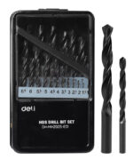 DELI σετ τρυπάνια DH-MHZ025-ED1 για σίδηρο HSS, 1-13mm, DIN 338, 25τμχ 1