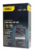 DELI σετ τρυπάνια DH-MHZ025-ED1 για σίδηρο HSS, 1-13mm, DIN 338, 25τμχ 3