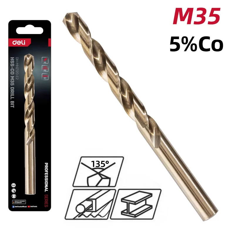 DELI τρυπάνι DH-MHZ120-E2 για μέταλλο, M35 HSS 5% κοβαλτίου, DIN 388, 12x151mm, κυλινδρικό 4 DELI τρυπάνι DH-MHZ120-E2 για μέταλλο, M35 HSS 5% κοβαλτίου, DIN 388, 12x151mm, κυλινδρικό - Image 2