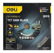 DELI δίσκος κοπής ξύλου DH-MJP185-E1, 60 δόντια, 185mm, 8200rpm 5 DELI δίσκος κοπής ξύλου DH-MJP185-E1, 60 δόντια, 185mm, 8200rpm 2