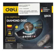 DELI δίσκος κοπής διαμαντέ DH-SQP115-E1, δομικών υλικών, 115mm, 13200rpm 2