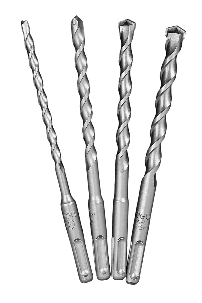 DELI σετ τρυπάνια DH-YCZ004-WD1 για τοίχο, 40Cr YG8, 6/8/10/12x160mm, SDS Plus, 4τμχ 3 DELI σετ τρυπάνια DH-YCZ004-WD1 για τοίχο, 40Cr YG8, 6/8/10/12x160mm, SDS Plus, 4τμχ