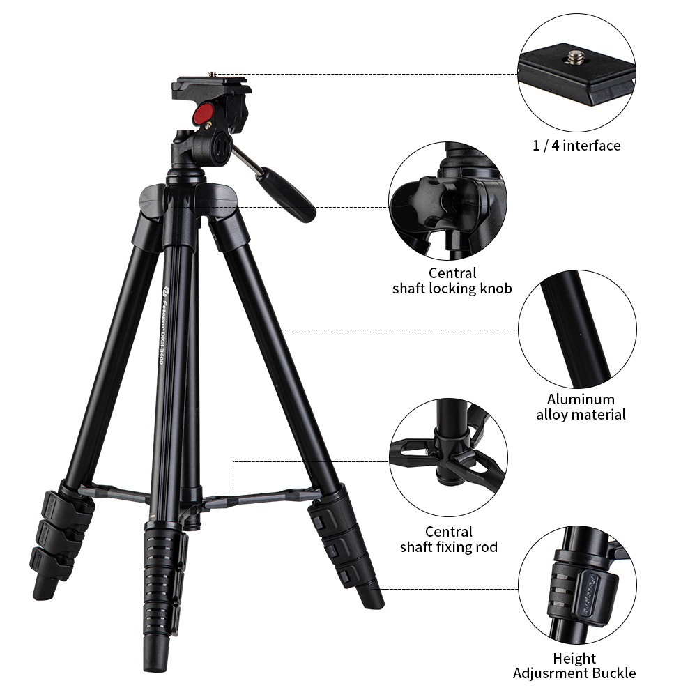FOTOPRO τρίποδο φωτογράφισης DIGI-3400, πτυσσόμενο έως 121cm, έως 2kg, μαύρο 6 FOTOPRO τρίποδο φωτογράφισης DIGI-3400, πτυσσόμενο έως 121cm, έως 2kg, μαύρο - Image 4