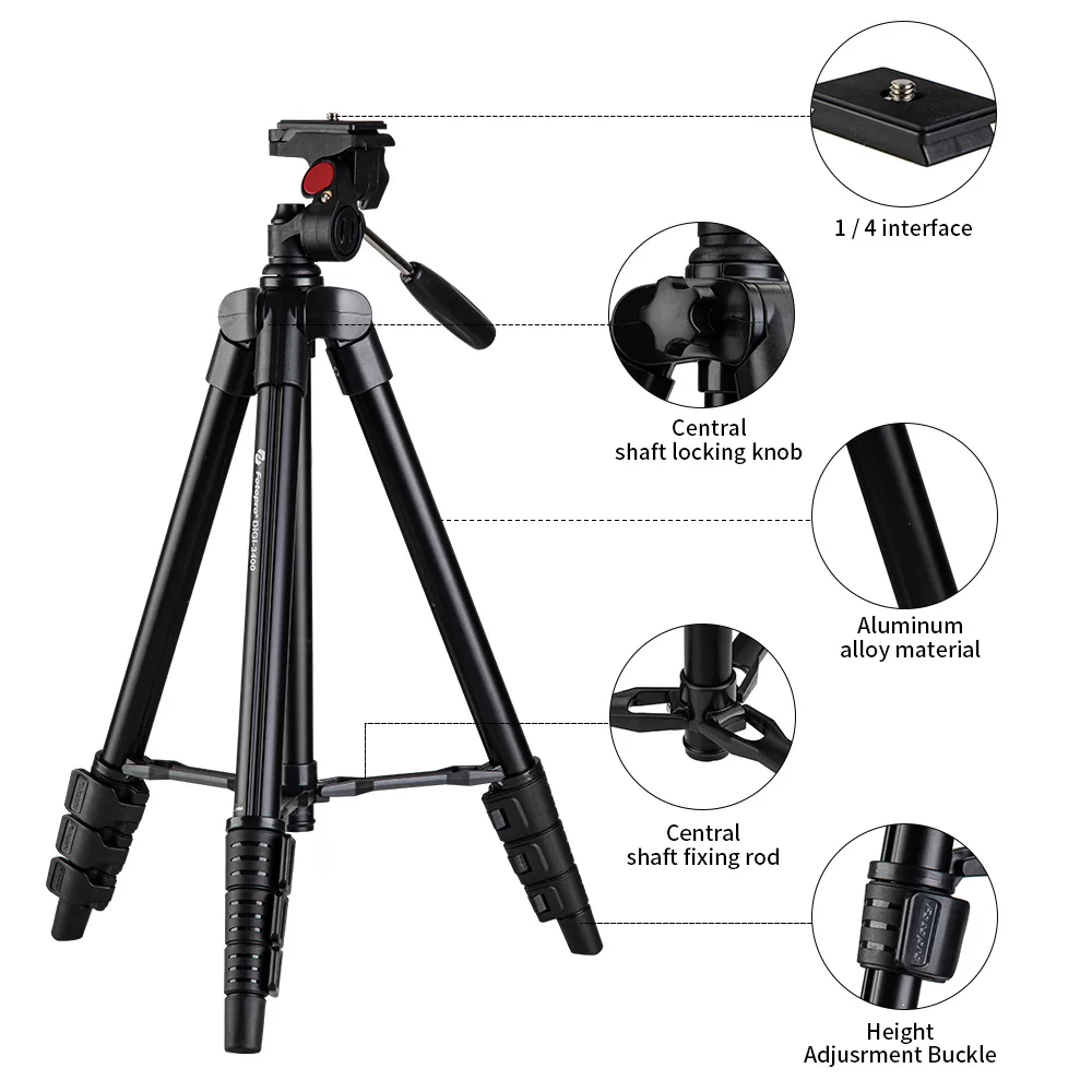 FOTOPRO τρίποδο φωτογράφισης DIGI-3400, πτυσσόμενο έως 121cm, έως 2kg, μαύρο 6 FOTOPRO τρίποδο φωτογράφισης DIGI-3400, πτυσσόμενο έως 121cm, έως 2kg, μαύρο - Image 4