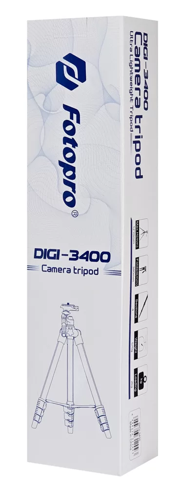 FOTOPRO τρίποδο φωτογράφισης DIGI-3400, πτυσσόμενο έως 121cm, έως 2kg, μαύρο 9 FOTOPRO τρίποδο φωτογράφισης DIGI-3400, πτυσσόμενο έως 121cm, έως 2kg, μαύρο - Image 7