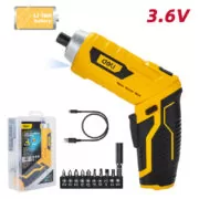 DELI κατσαβίδι μπαταρίας με μύτες DL-DP04-E2B1, LED φακός, 1500mAh 1