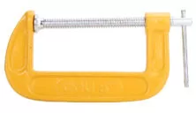 DELI σφιγκτήρας τύπου C DL-G205 με μέγιστο άνοιγμα 125mm, κίτρινος