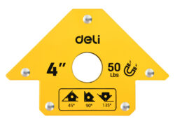 DELI μαγνητική γωνία συγκόλλησης DL-HDW50 με 45°/90°/135° γωνίες, 4", 22kg