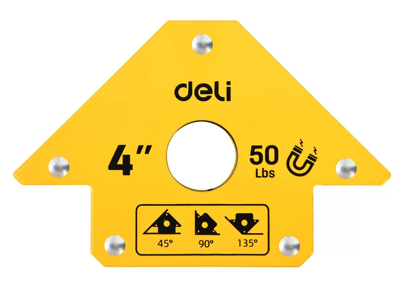 DELI μαγνητική γωνία συγκόλλησης DL-HDW50 με 45°/90°/135° γωνίες, 4", 22kg 3 DELI μαγνητική γωνία συγκόλλησης DL-HDW50 με 45°/90°/135° γωνίες, 4", 22kg
