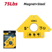 DELI μαγνητική γωνία συγκόλλησης DL-HDW75 με 45°/90°/135° γωνίες, 5", 34kg 3