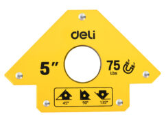 DELI μαγνητική γωνία συγκόλλησης DL-HDW75 με 45°/90°/135° γωνίες, 5", 34kg 1