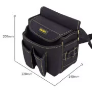 DELI εργαλειοθήκη μέσης DL-P4, υφασμάτινη, 22x14x20cm, μαύρη 12 DELI εργαλειοθήκη μέσης DL-P4, υφασμάτινη, 22x14x20cm, μαύρη 5