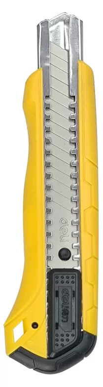 DELI πλαστικό κοπίδι με ασφάλεια DL003, 18mm, κίτρινο 3 DELI πλαστικό κοπίδι με ασφάλεια DL003, 18mm, κίτρινο