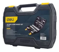 DELI σετ καστάνια με καρυδάκια DL1032, με θήκη, 1/2", Cr-V, 32τμχ 7 DELI σετ καστάνια με καρυδάκια DL1032, με θήκη, 1/2", Cr-V, 32τμχ 3