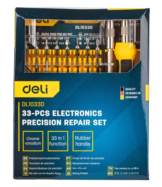 DELI σετ κατσαβίδια ακριβείας DL1033D, αντιολισθητική λαβή, Cr-V, 33τμχ 7 DELI σετ κατσαβίδια ακριβείας DL1033D, αντιολισθητική λαβή, Cr-V, 33τμχ - Image 5