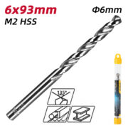 DELI τρυπάνι DL16060G για μέταλλο, M2 HSS, 6x93mm, κυλινδρικό 2