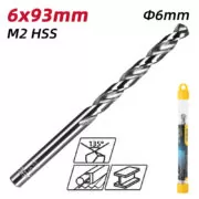 DELI τρυπάνι DL16060G για μέταλλο, M2 HSS, 6x93mm, κυλινδρικό 2