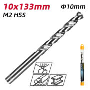 DELI τρυπάνι DL16100G για μέταλλο, M2 HSS, 10x133mm, κυλινδρικό 2