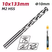 DELI τρυπάνι DL16100G για μέταλλο, M2 HSS, 10x133mm, κυλινδρικό 2