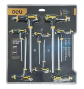 DELI σετ κλειδιά Allen DL233108, τύπου Ταφ, 2-10mm, Cr-V, 8τμχ 5 DELI σετ κλειδιά Allen DL233108, τύπου Ταφ, 2-10mm, Cr-V, 8τμχ 2