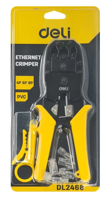 DELI εργαλείο πτύχωσης με απογυμνωτή καλωδίων RJ45/12/11 DL2468, 8+6+4P 5 DELI εργαλείο πτύχωσης με απογυμνωτή καλωδίων RJ45/12/11 DL2468, 8+6+4P - Image 3