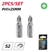 DELI σετ μύτες κατσαβιδιού DL251001, μαγνητικές, PH1x25mm, 2τμχ 2