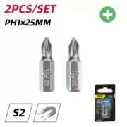 DELI σετ μύτες κατσαβιδιού DL251001, μαγνητικές, PH1x25mm, 2τμχ 2