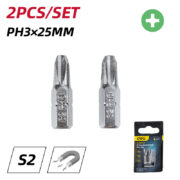 DELI σετ μύτες κατσαβιδιού DL251003, μαγνητικές, PH3x25mm, 2τμχ 2