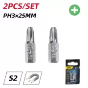 DELI σετ μύτες κατσαβιδιού DL251003, μαγνητικές, PH3x25mm, 2τμχ 2