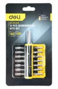 DELI σετ μύτες κατσαβιδιού DL251201 με αντάπτορα, μαγνητικές, 15τμχ 4