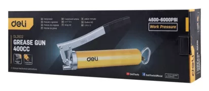 DELI γρασαδόρος χειρός DL2602 με εύκαμπτο σωλήνα, 400cc, 4500-6000psi 11 DELI γρασαδόρος χειρός DL2602 με εύκαμπτο σωλήνα, 400cc, 4500-6000psi 5