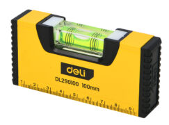 DELI αλφάδι DL290100 με 1 μάτι & κλίμακα, αλουμινίου, 10cm 1