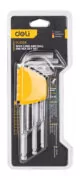 DELI σετ κλειδιά Allen DL3088 με μακρύ βραχίονα, 1.5-10mm, Cr-V, 9τμχ 7 DELI σετ κλειδιά Allen DL3088 με μακρύ βραχίονα, 1.5-10mm, Cr-V, 9τμχ 3